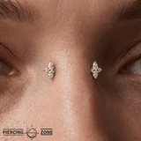 Ethereal – 14K Gold Forward - Facing CZ Threadless End - piercing - zone.com