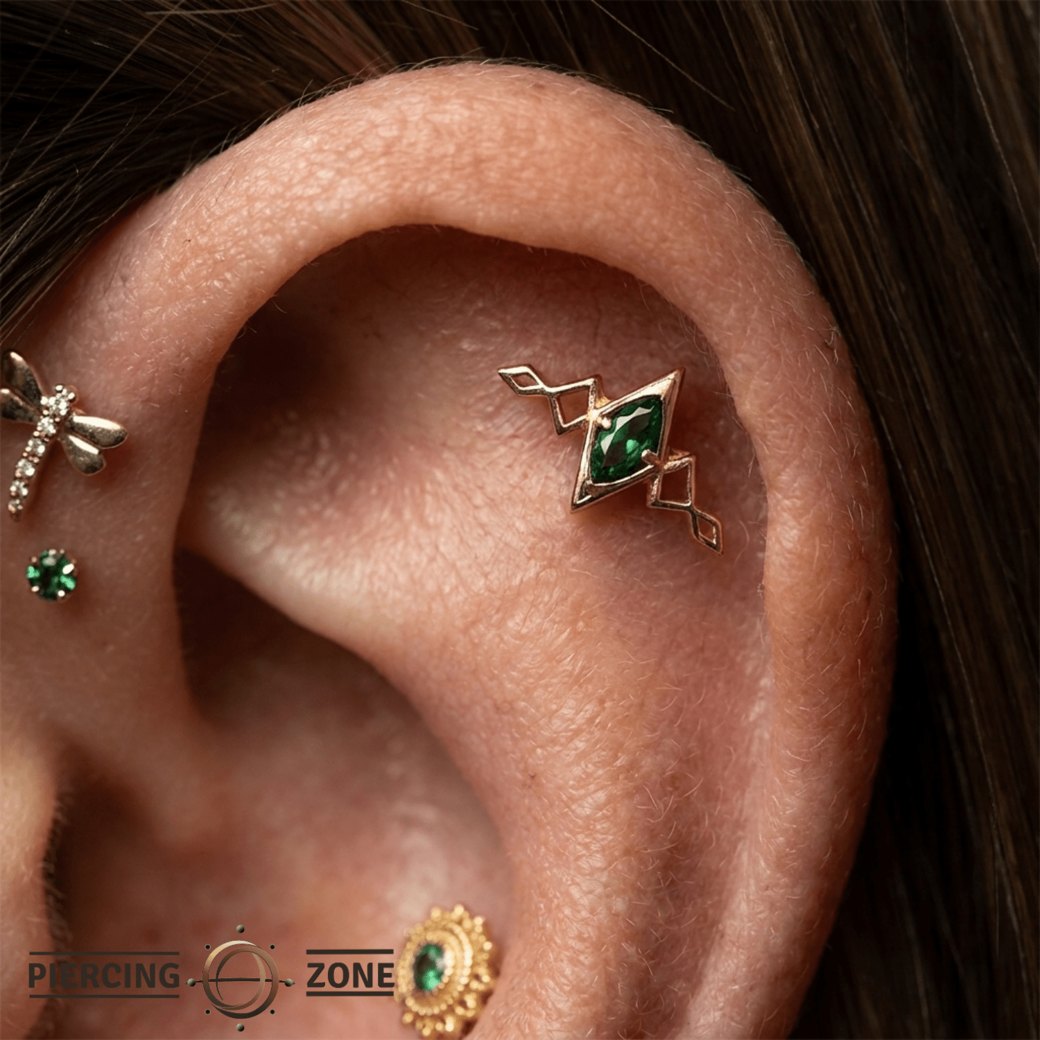 Ethereal - 14K Gold Threadless/Threaded End - piercing - zone.com