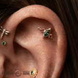 Ethereal - 14K Gold Threadless/Threaded End - piercing - zone.com