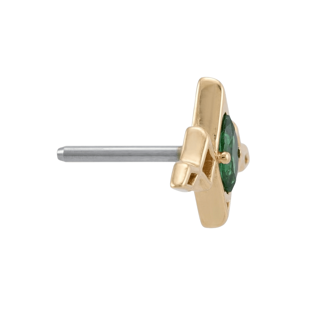 Ethereal - 14K Gold Threadless/Threaded End - piercing - zone.com