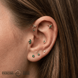 Ethereal - 14K Gold Threadless/Threaded End - piercing - zone.com