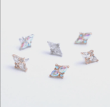 Ethereal – Mercury Mist Topaz Duo – 14K Gold Threadless End - piercing - zone.com