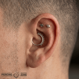 Etoile – Black Diamond Starburst – 14K Gold Threadless End - piercing - zone.com