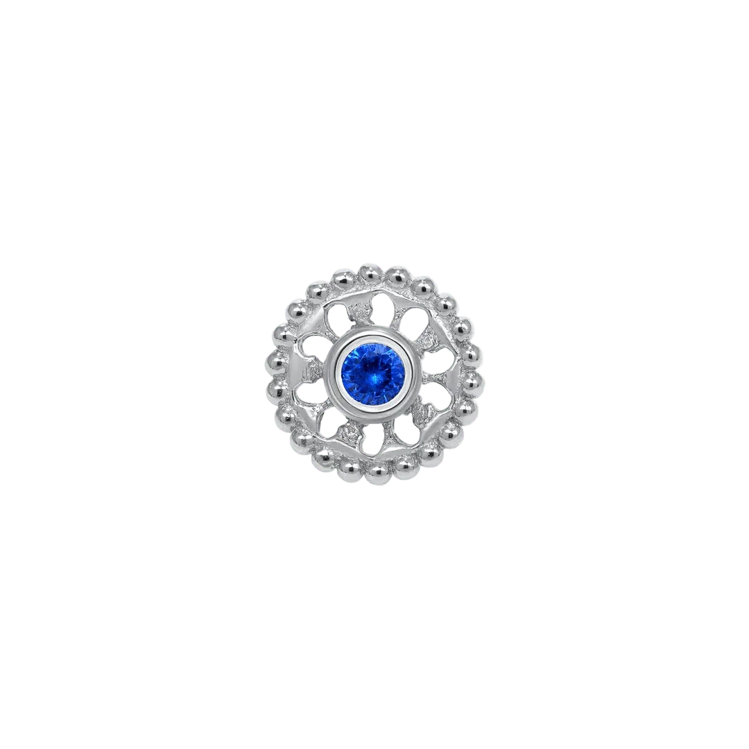 Eve – 14K/18K Gold Circular Gem Threadless End - piercing - zone.com