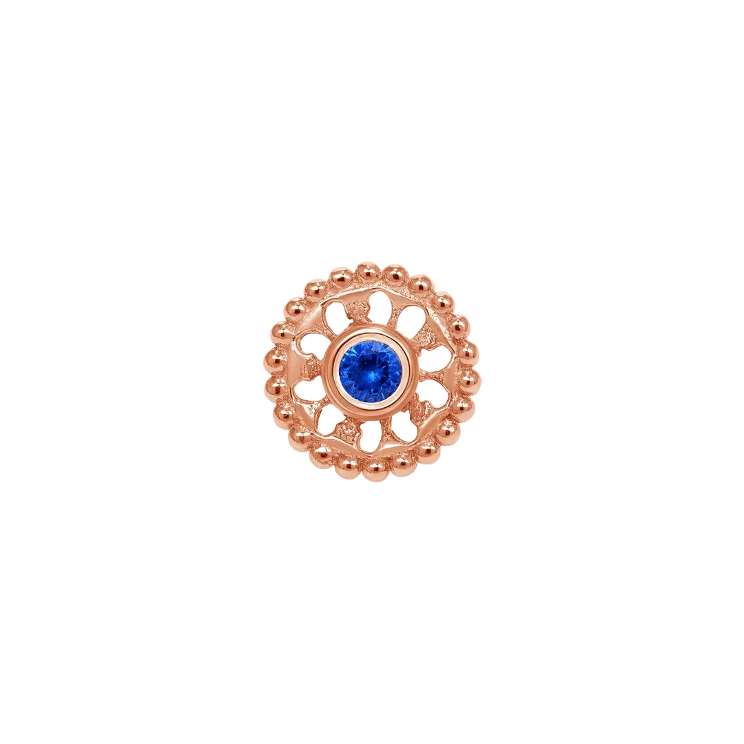 Eve – 14K/18K Gold Circular Gem Threadless End - piercing - zone.com