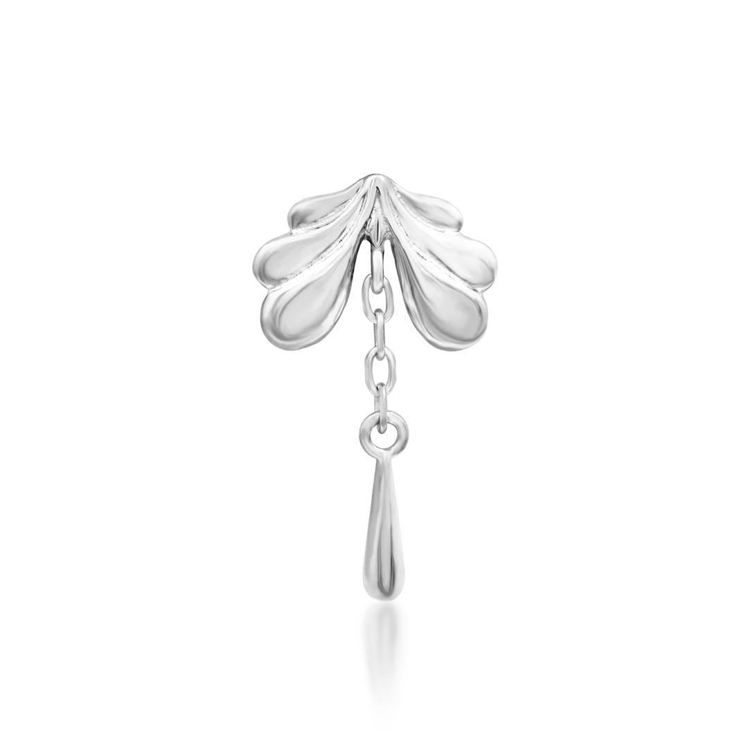 Evelyn – Botanical Flourish – 14K Gold Threadless End - piercing - zone.com
