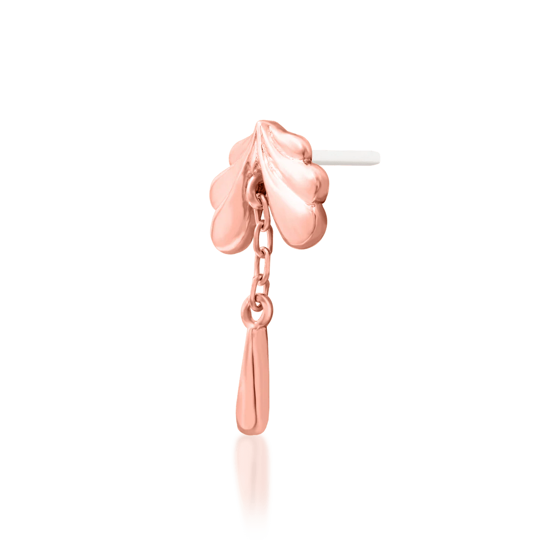 Evelyn – Botanical Flourish – 14K Gold Threadless End - piercing - zone.com