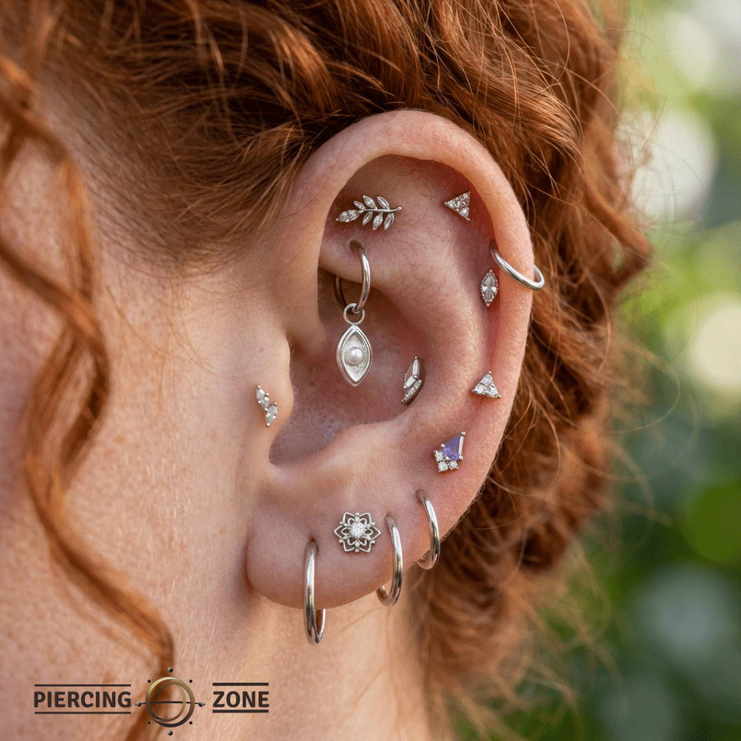 Evil Eye – 14K & 18K Gold Charm - piercing - zone.com