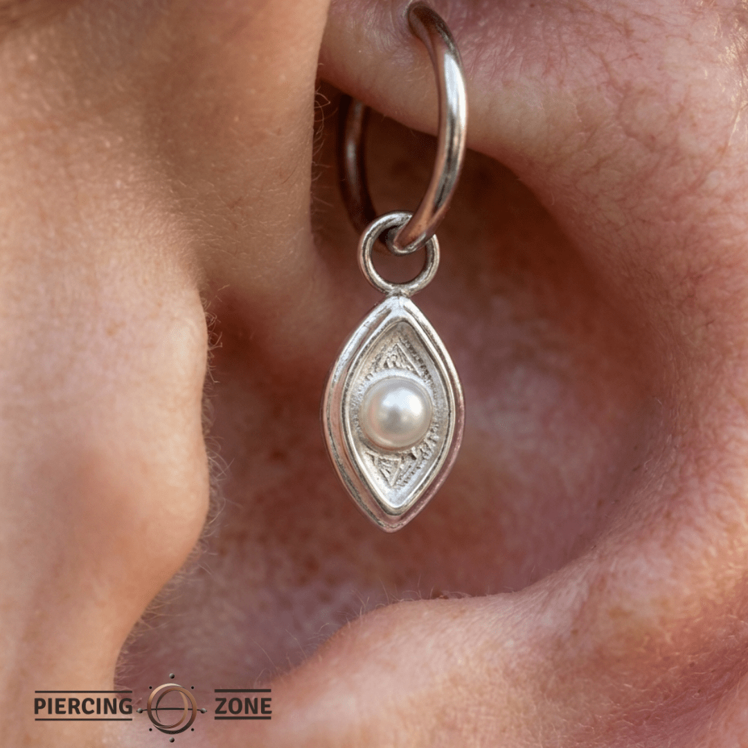 Evil Eye – 14K & 18K Gold Charm - piercing - zone.com