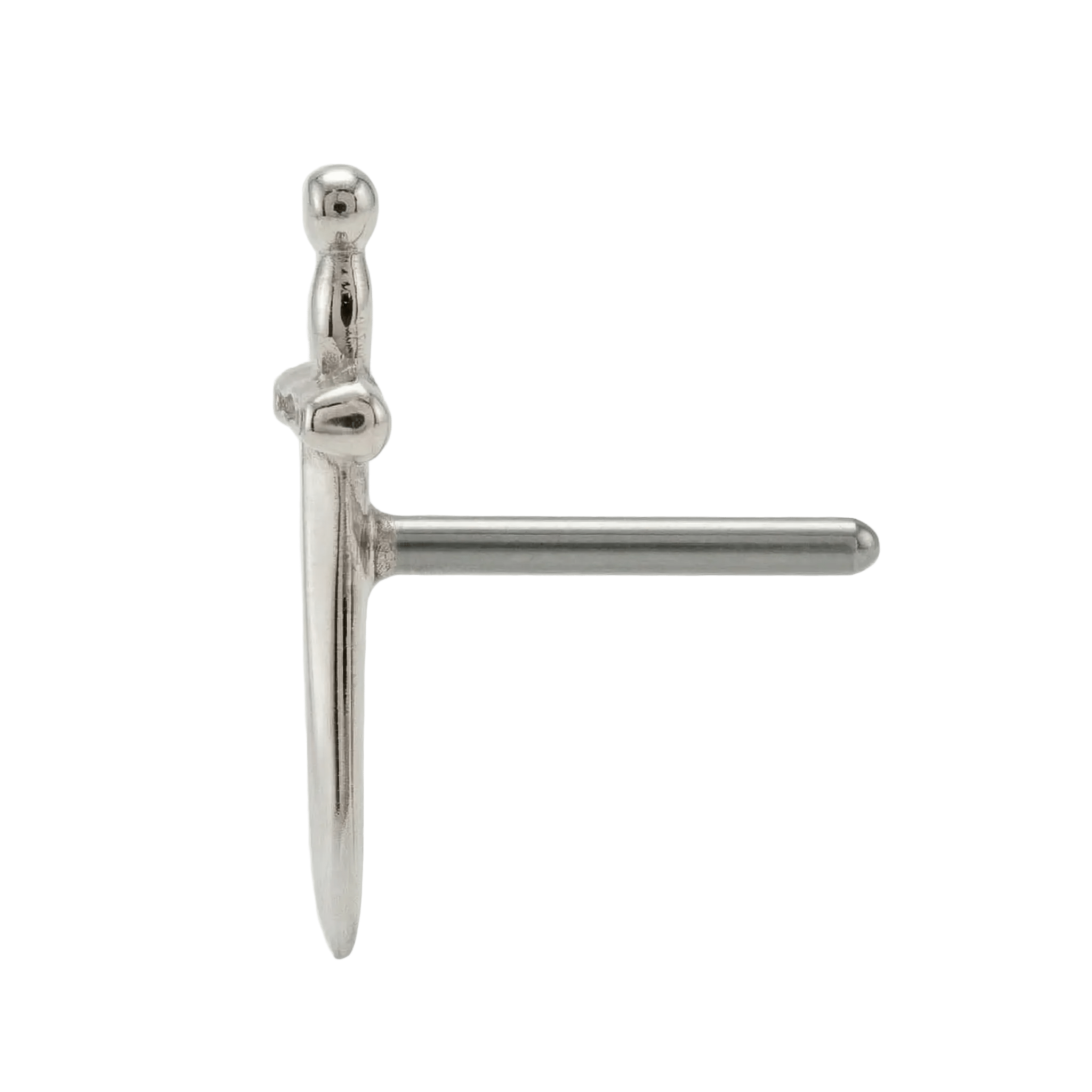 Excalibur Sword – 14K Gold Threadless/Threaded End - piercing - zone.com