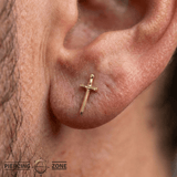 Excalibur Sword – 14K Gold Threadless/Threaded End - piercing - zone.com