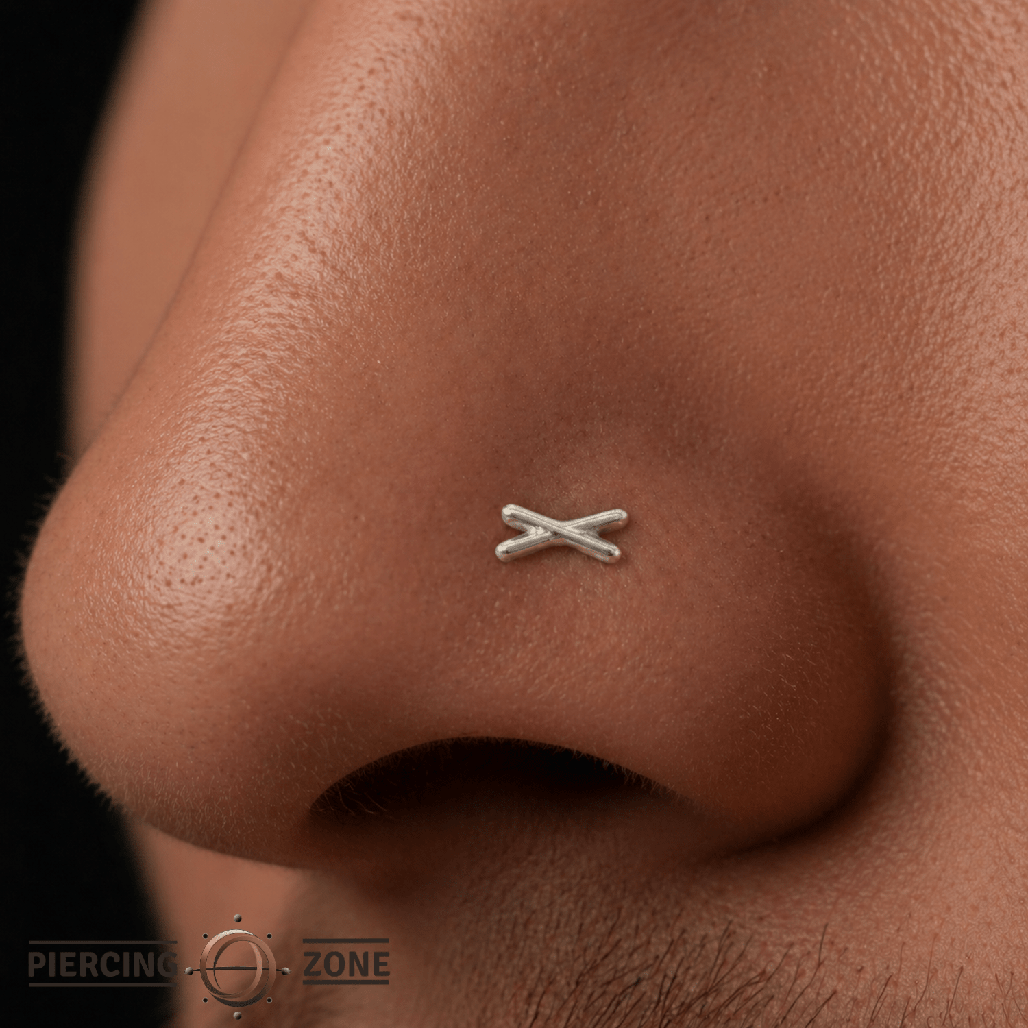 Excite Pin - 14K Gold X Threadless End - piercing - zone.com