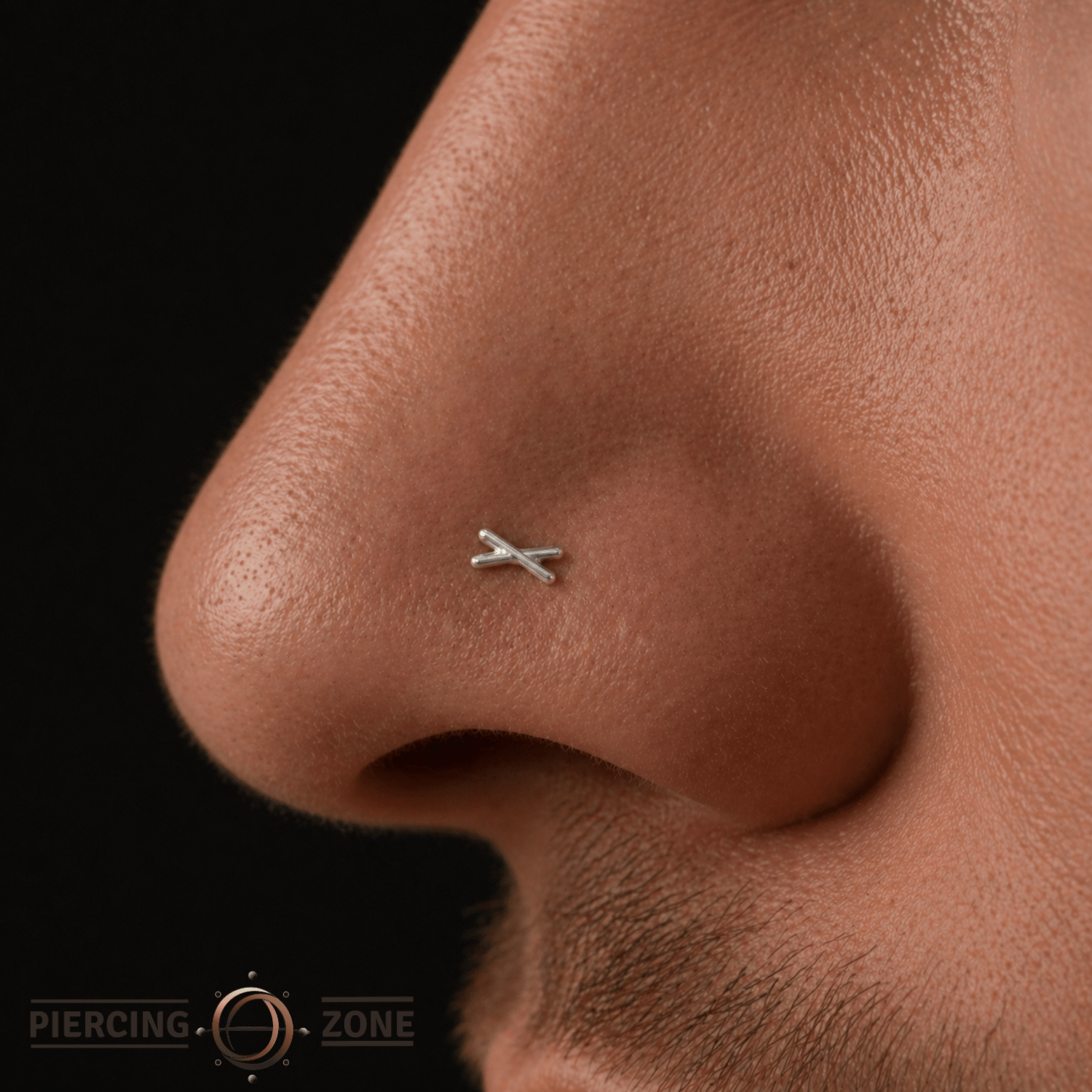 Excite Pin - 14K Gold X Threadless End - piercing - zone.com