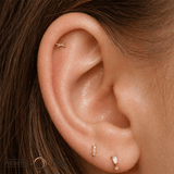 Excite Pin - 14K Gold X Threadless End - piercing - zone.com