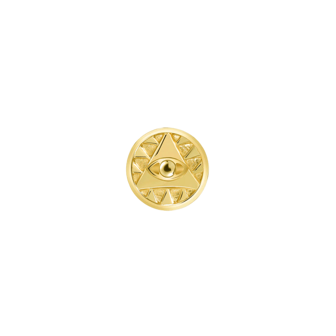 Eye of Providence – 14K Gold Threadless End - piercing - zone.com