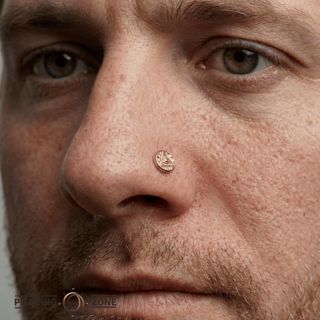 Eye of Providence – 14K Gold Threadless/Threaded End - piercing - zone.com