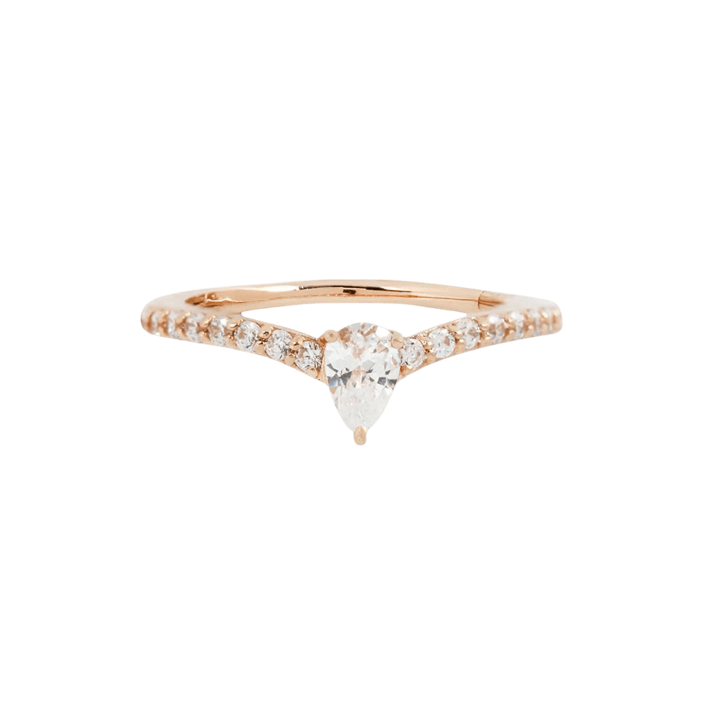 NYX - CZ - SOLID 14KT GOLD CLICKER piercing-zone.com