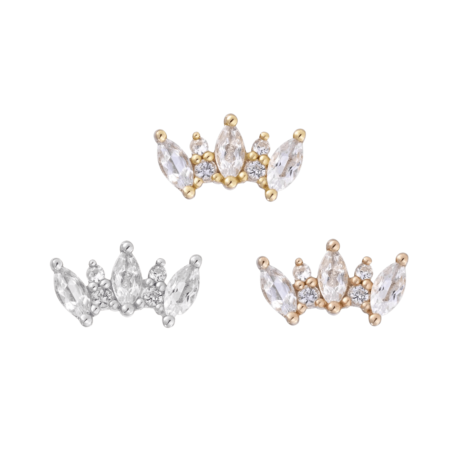 ALICE - WHITE SAPPHIRE - THREADLESS END piercing-zone.com