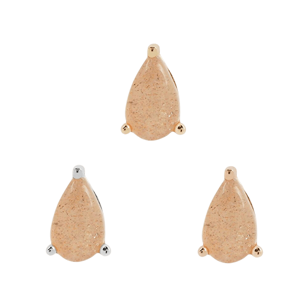 SUNSTONE PEAR - THREADLESS END piercing-zone.com
