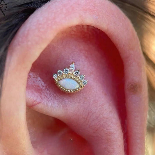 Enchant - Opal + Swarovski Cz - Threadless End