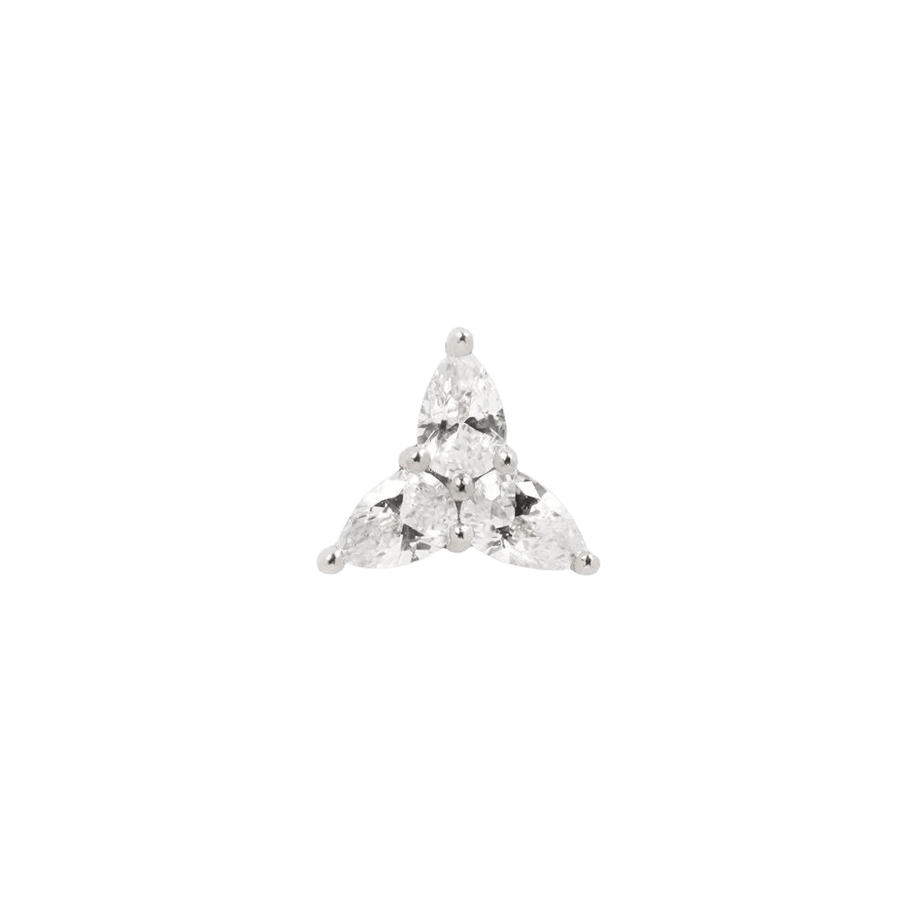 3 LITTLE PEARS - CZ - THREADLESS END piercing-zone.com