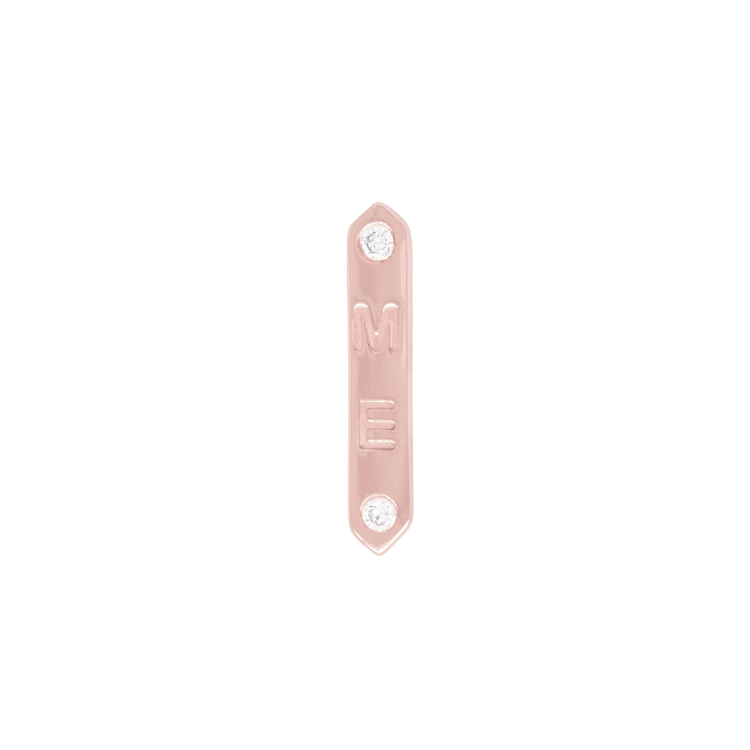 "ME" Diamond – 14K Gold & Genuine Diamonds Threadless End