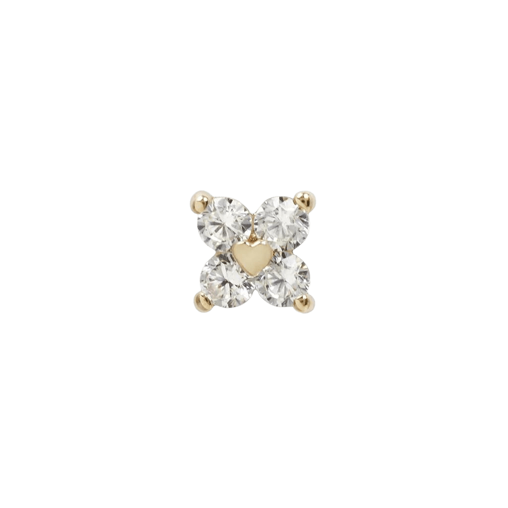 CORAZON SWAROVSKI CZ - THREADLESS END piercing-zone.com