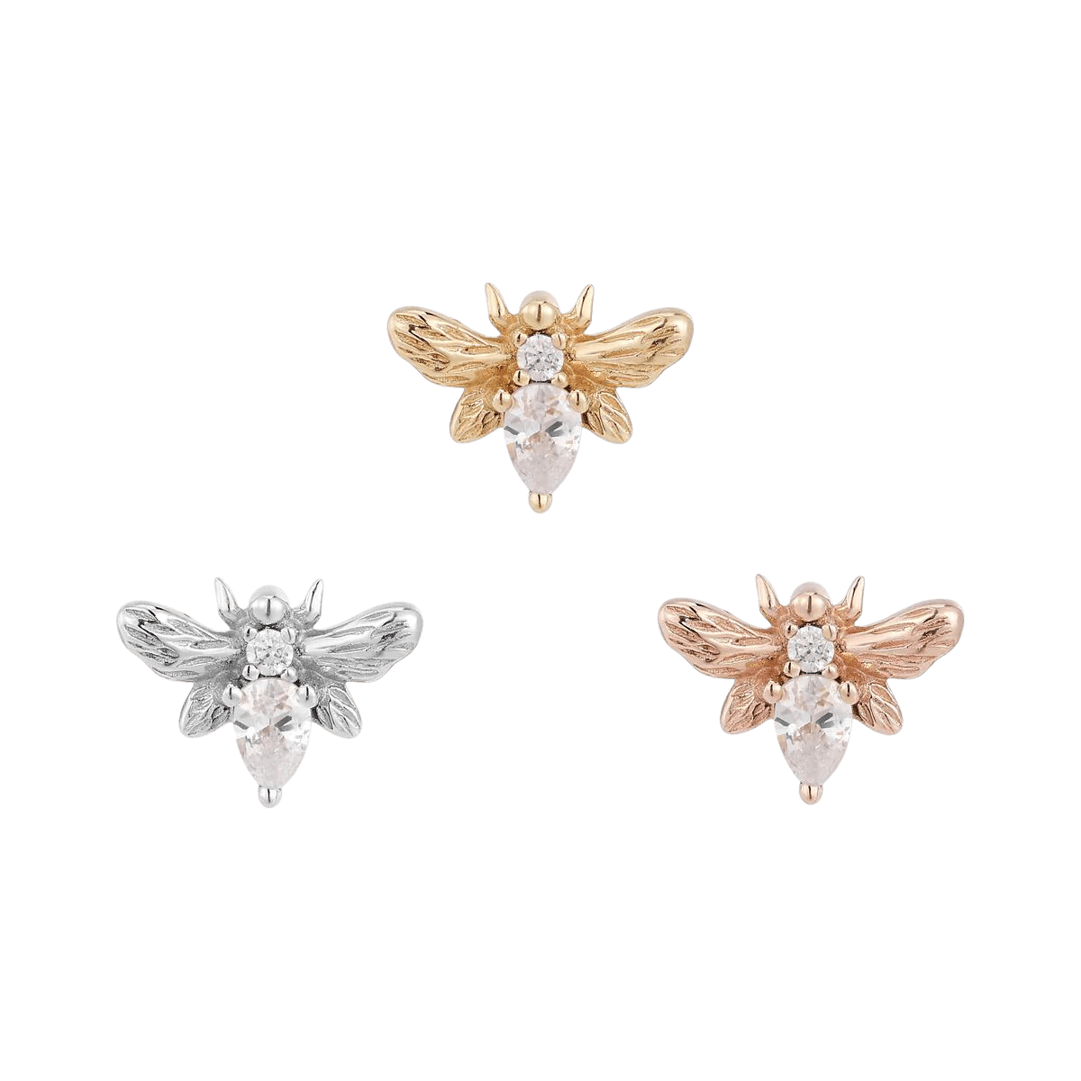 BEE CHIC - CZ - THREADLESS END piercing-zone.com
