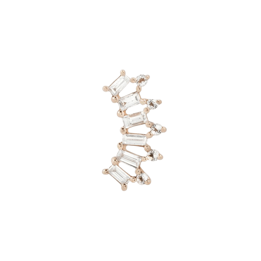 GSTQ - GENUINE DIAMOND + TOPAZ THREADLESS END piercing-zone.com