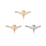 MIKAH - CZ - SOLID 14KT GOLD CLICKER piercing-zone.com