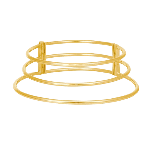 Saturn Coil Three Ring Necklace - TAWAPA piercing-zone.com