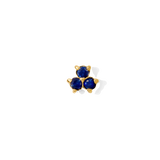 Vida – 14K Gold Three-Stone Cluster Threadless End
