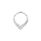 RISE + SHINE - CZ - SOLID 14KT GOLD CLICKER piercing-zone.com