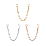 Faceted Chain – Solid 14K Gold Connector Chain - piercing - zone.com
