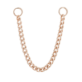 Faceted Chain – Solid 14K Gold Connector Chain - piercing - zone.com