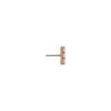 Faceted Gem Bar - 18K Gold White CZ Threadless/Threaded End - piercing-zone.com