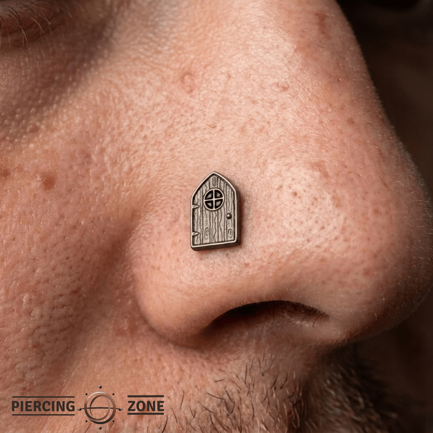 Fairy Door - 14K Gold Threadless/Threaded End - piercing - zone.com