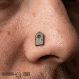 Fairy Door - 14K Gold Threadless/Threaded End - piercing - zone.com