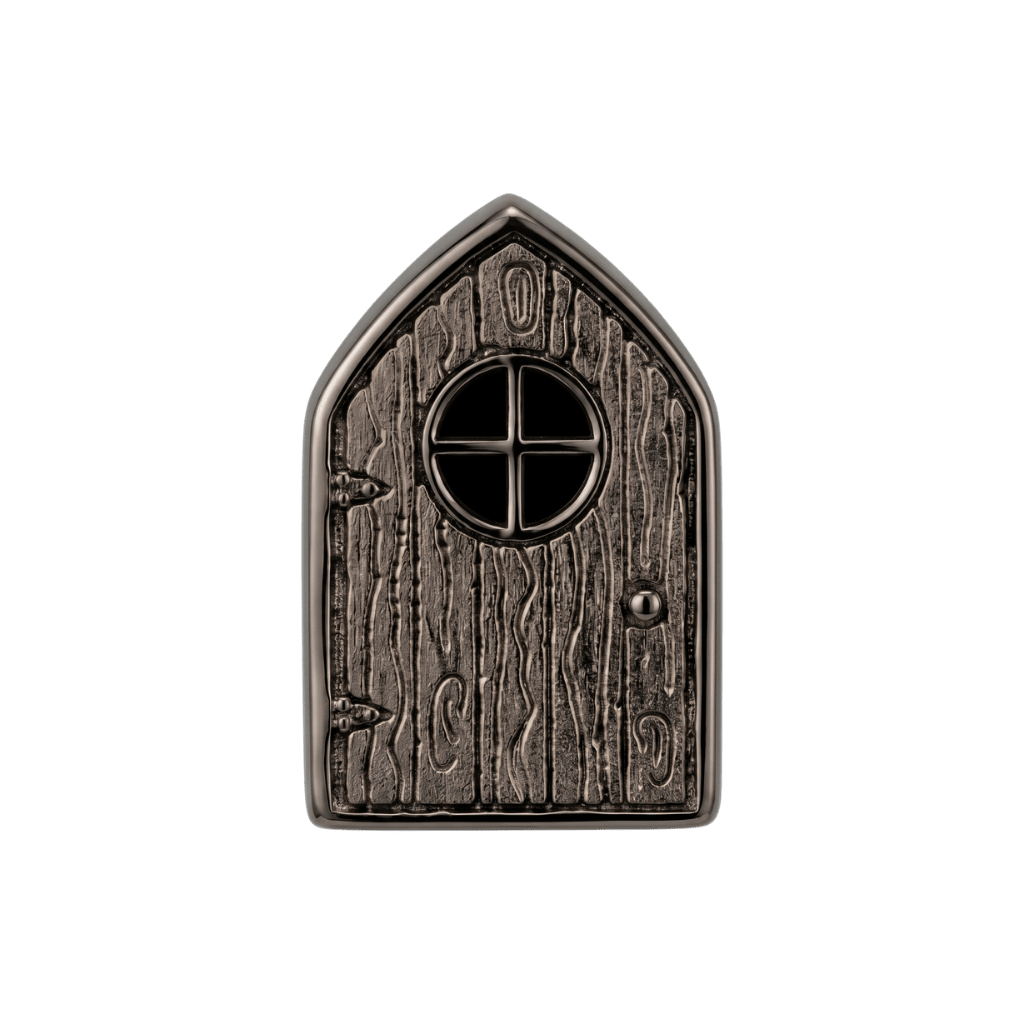 Fairy Door - 14K Gold Threadless/Threaded End - piercing - zone.com