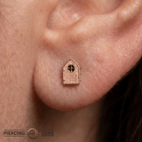 Fairy Door - 14K Gold Threadless/Threaded End - piercing - zone.com