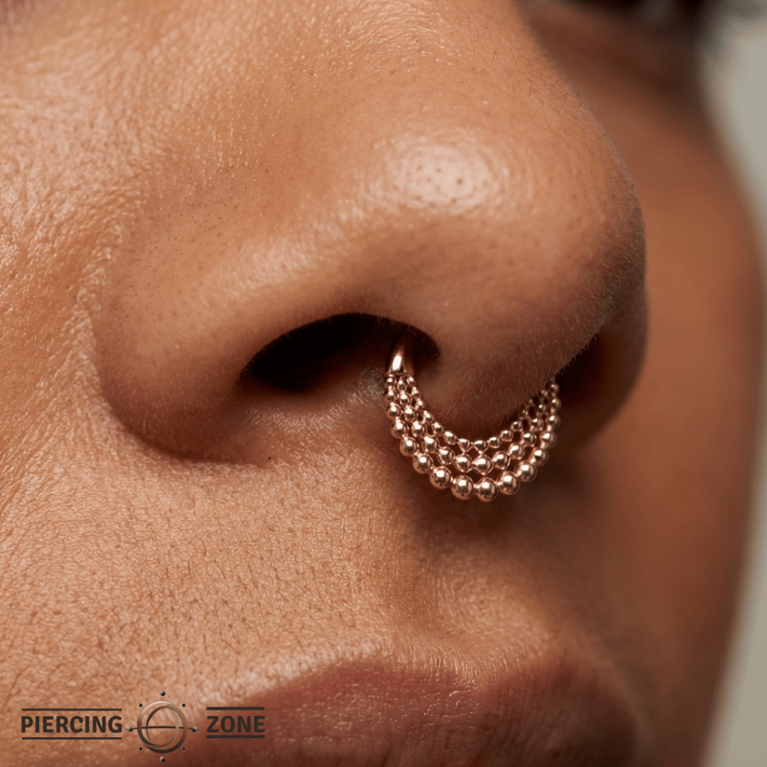 Fame – 14K Gold Beaded Minimalist Clicker - piercing - zone.com