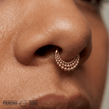 Fame – 14K Gold Beaded Minimalist Clicker - piercing - zone.com