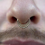 Fame – 14K Gold Beaded Minimalist Clicker - piercing - zone.com