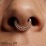 Fame Trio – 14K Gold Mixed - Metal Clicker - piercing - zone.com