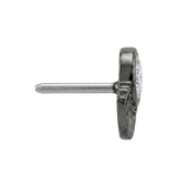 Fan - 14K Gold Stone Threadless/Threaded End - piercing - zone.com
