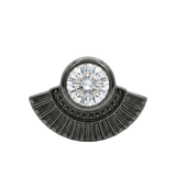 Fan - 14K Gold Stone Threadless/Threaded End - piercing - zone.com