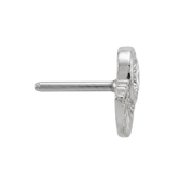 Fan - 14K Gold Stone Threadless/Threaded End - piercing - zone.com