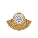 Fan - 14K Gold Stone Threadless/Threaded End - piercing - zone.com