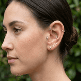 Fan – 14K Gold Threadless/Threaded End - piercing - zone.com