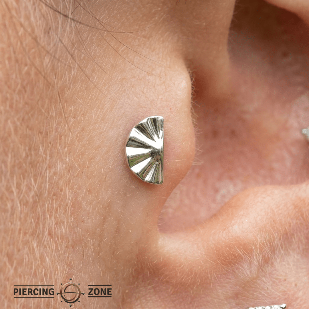Fan – 14K Gold Threadless/Threaded End - piercing - zone.com
